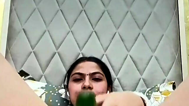 Punjabi Girl Fucked By Cucumber With Chocolate Flavour Condom