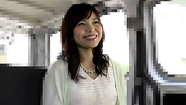 Brown Hair Asian In Car Handjob Then Missionary On White Sheets