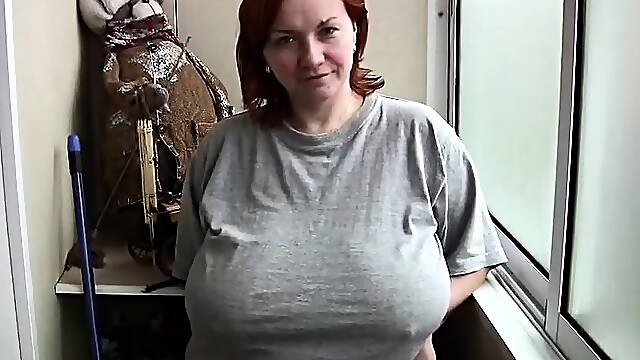 Redhead Audrey anal in stockings and a corset