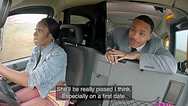 Ebony Mystique - Backseat Blowjob Then Hard Sex