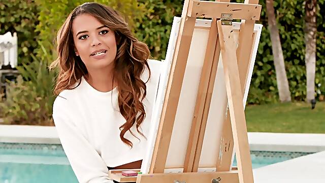 Brunette and Asian Ignite Passion with a Steamy Outdoor Sensual Encounter