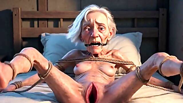 Granny Fastened up - Greatly Slutty & Begging with Loose Vagina