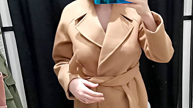 Groping myself in a engaged dressing room