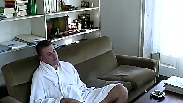 Redhead girl rides on huge cock after massage