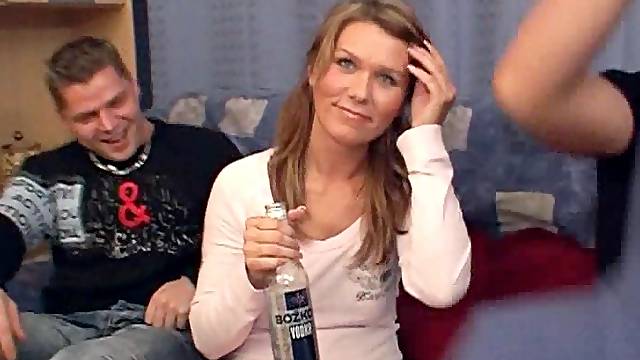 Ass rimming and hot anal in naughty Mmf threesome at home