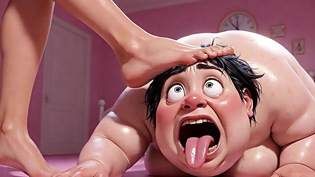 Fat Ugly Woman Degraded - Lick Beautiful Girl's
