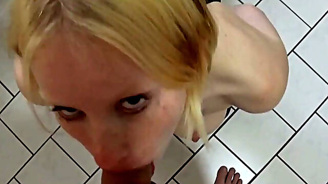 Blonde Sex Slave Misused as a Sperm Tank